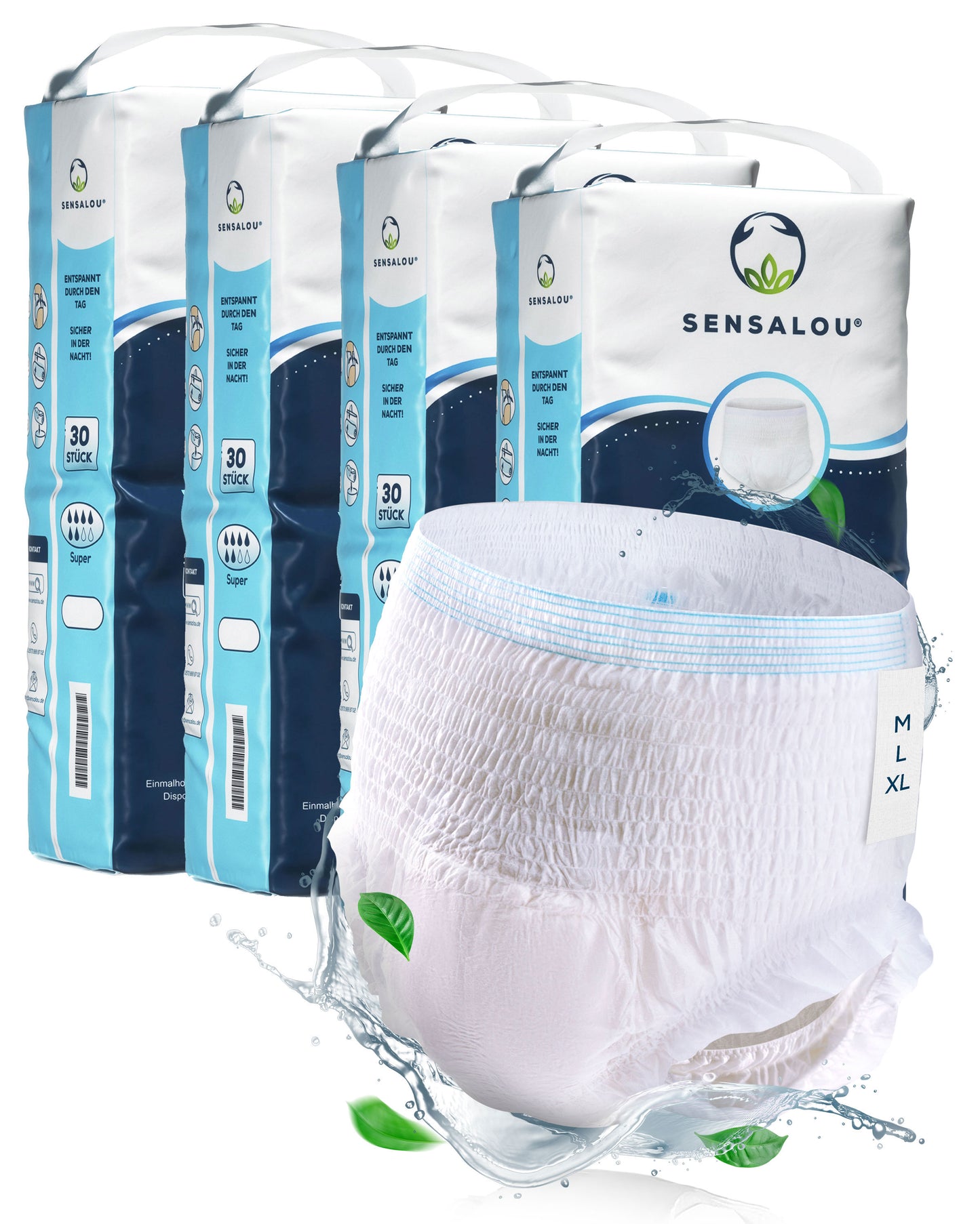 Sensalou Inkontinenz Pants - Windeln für Erwachsene mittlere Saugstärke (Super)