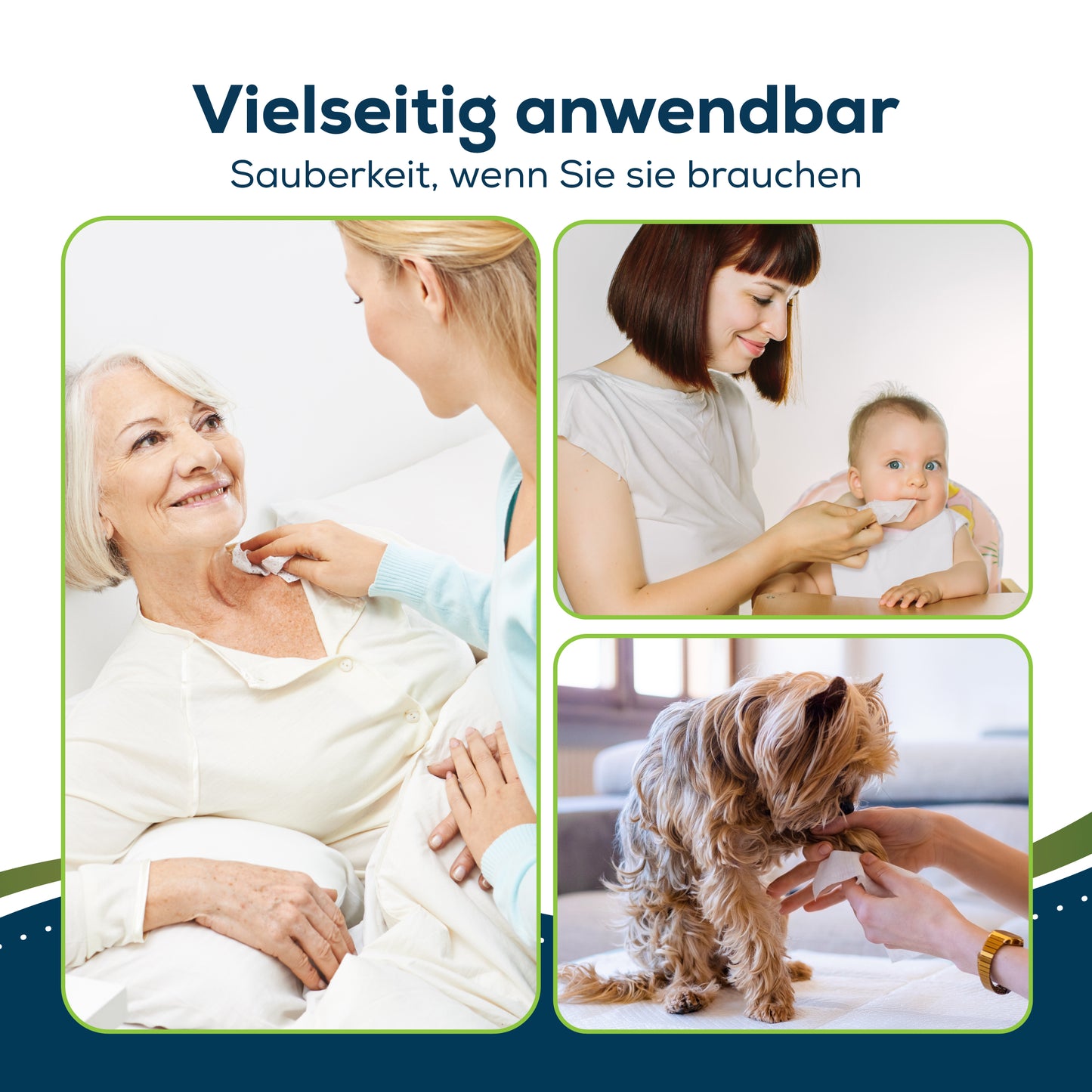 Sensalou Feuchttücher für Erwachsene XXL - 23 x 33 cm