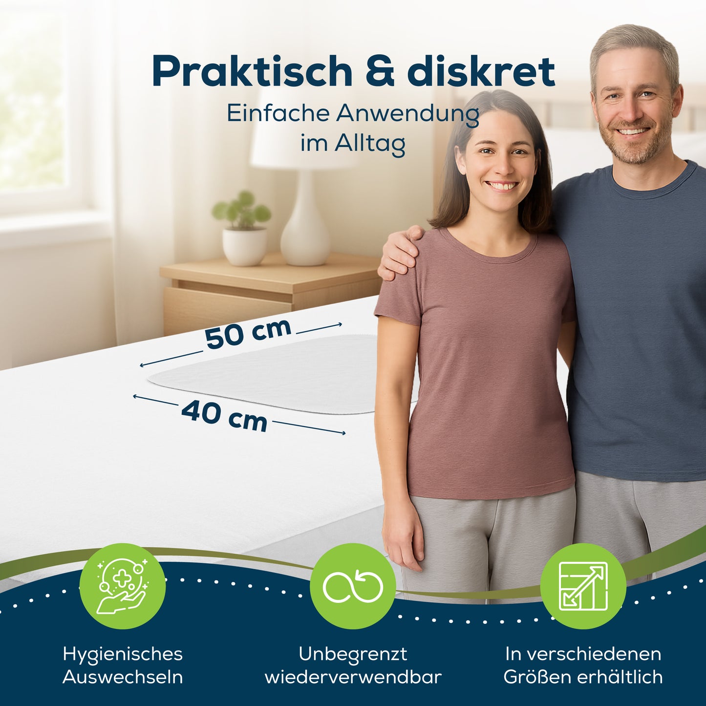 Sensalou Inkontinenz Bett Unterlage - Auflage