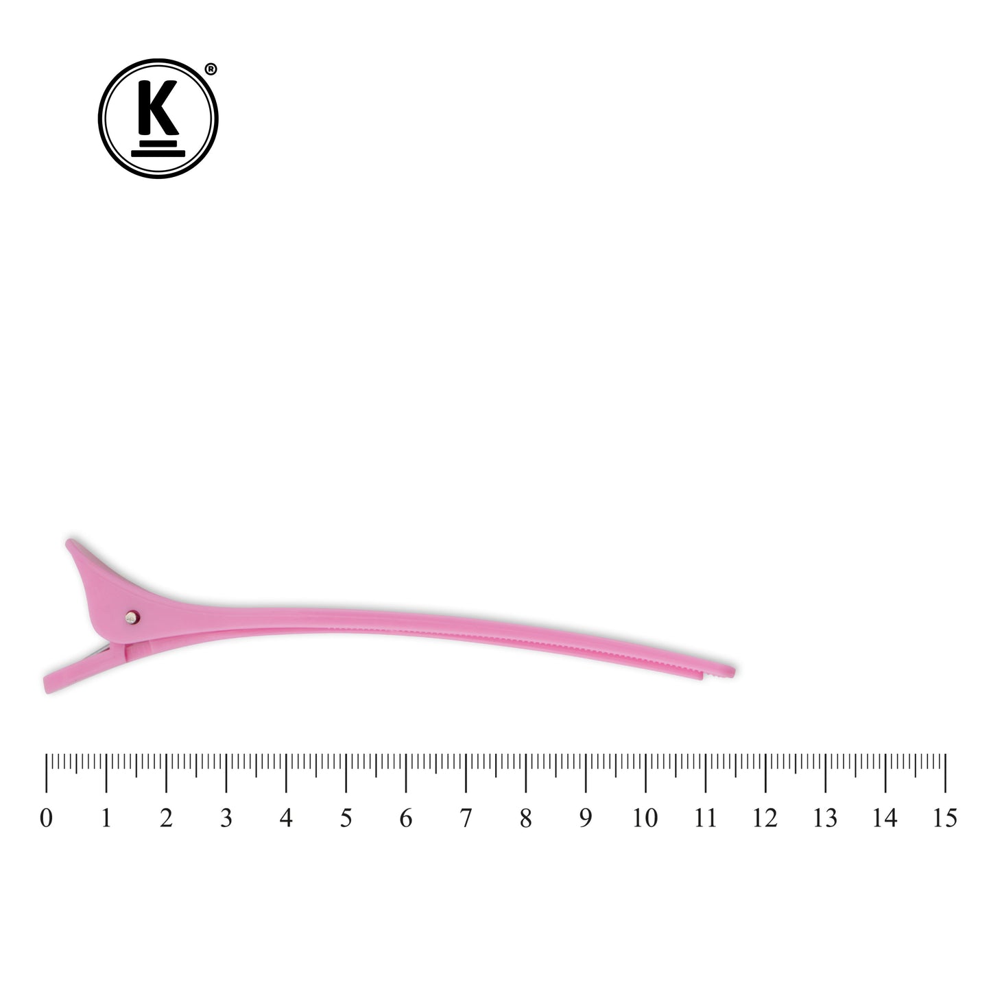 K-Pro Hair Clips - 15x Large Sectioning Clips for Hairdressing Supplies, Pink