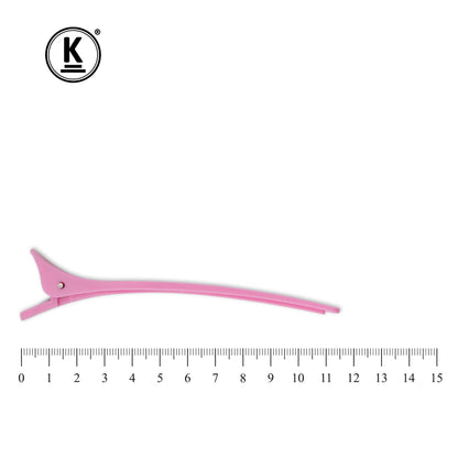 K-Pro Hair Clips - 15x Large Sectioning Clips for Hairdressing Supplies, Pink