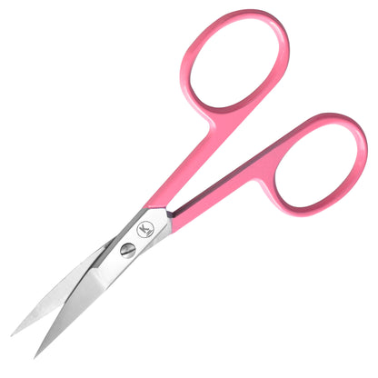 Nail scissors, curved, pointed - Pink