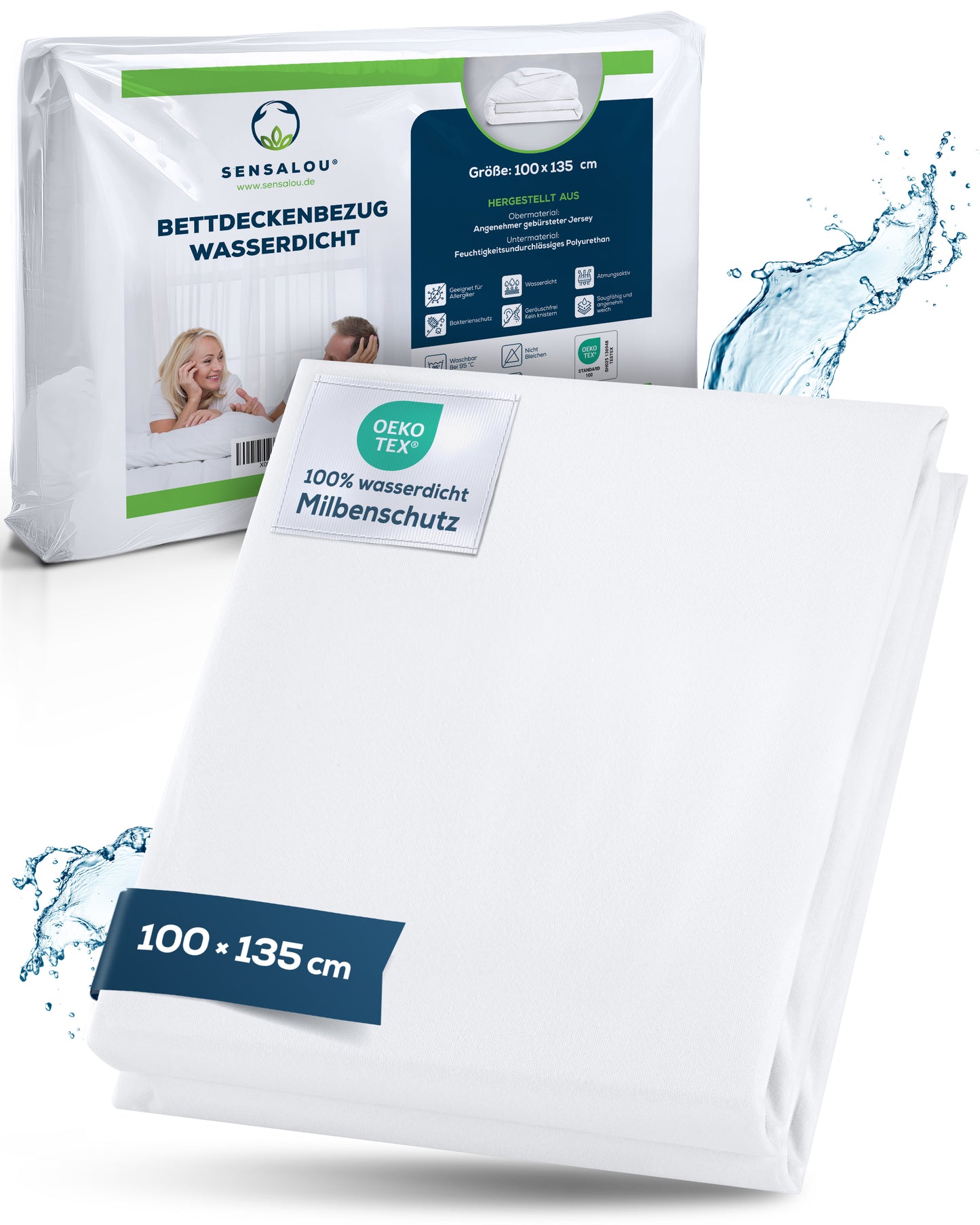 Sensalou Inkontinenz Bettdecken Oberbett Bezug wasserdicht